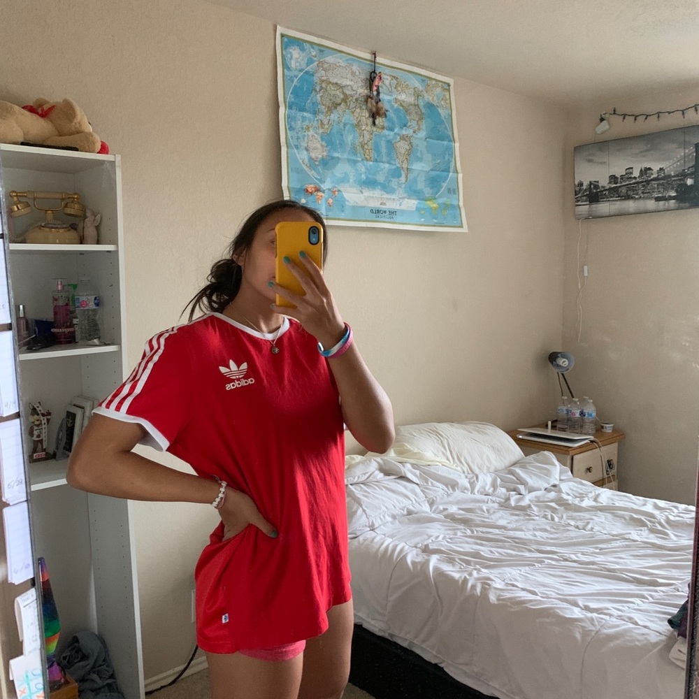 Red Adidas Oversized shirt